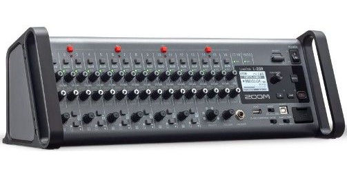 Zoom L20R LiveTrak L-20R Rack-mountable Portable Digital Mixer/Recorder; 20 Discrete Channels (16 Mono Plus 2 Stereo) With XLR Or -Inch Connectivity; 22-Track Simultaneous Recording, 20-Track Playback; 22-In/4-Out USB Audio Interface Connectivity; Records Up To 24bit/96khz Audio To SD Card; Built-In Compression Control (Channels 1-16); UPC 884354020903 (ZOOML20R ZOOM-L20R L-20R L20R) 