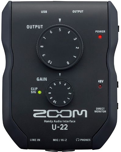 Zoom U-22 Handy Audio Interface; Stereo USB Audio Interface For PC/Mac/iPhone/iPad; Connect To iPhone/iPad With Apple iPad Camera Connection Kit Or Lightning-To-USB Camera Adapter (Sold Separately), Plus 2 AA Batteries Or Optional AC Adapter For Power; XLR/TRS Input With High-Performance Mic Preamp; UPC 884354016999 (ZOOMU22 ZOOM-U22 U22 U 22) 