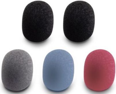 Zoom WSL-1 Foam Windscreens (Set of Five) for Zoom Lavalier Microphones; Can Reduce Wind Noise While Remaining Acoustically Transparent; Includes: 2 Black, 1 Grey, 1 Blue, and 1 Red Windscreens; UPC 884354019174 (ZOOMWSL1 ZOOM-WSL1 WSL1 WS-L1 WSL 1)