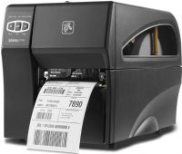 Zebra Technologies ZT22042-D01000FZ Model ZT220 Barcode Printer with USB, Serial interfaces and Tear Bar; Print methods: direct-thermal or thermaltransfer; Construction: plastic (ZT220) media cover; Bi-fold media door with large clear window; Side-loading supplies path for simplified media and ribbon loading; Element Energy Equalizer (E3) for superior print quality; UPC 610098903536 (ZT22042-D01000FZ ZT22042D01000FZ ZT22042 D01000FZ ZEBRA-ZT22042-D01000FZ) 