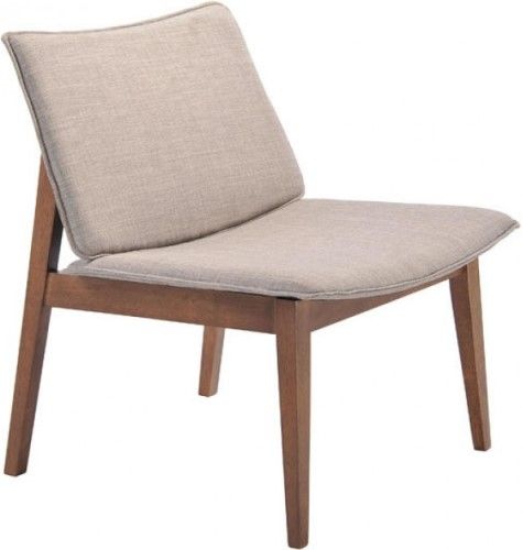 Zuo Modern 100017 Little Havana Occasional Chair, Dove Gray (Set of 2); Slender shapes and clean lines in rubberwood define the comfort and look; With textured polyblend fabric, this chair gives a warm look to any contmporary space; Great piece of design; Seat dimensions 17.7