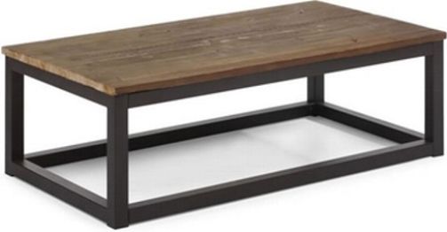 Long Coffee Table, Distressed Natural, Long and thick elm wood planks 