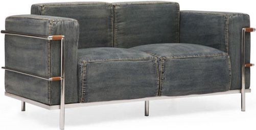 Zuo Modern 98214 Lasso Loveseat, Blue Denim, Taking a classic design and added a casual twist, the Lasso series is the perfect blend of comfort and style, The body is wrapped with a soft denim upholstery with chrome accent pieces, Dimensions (WxDxH) 58.6 x 32 x 28.3 Inches, Seat Width 41 Inches, Seat Depth 22.8 Inches, Seat Height 15 Inches, Weight 85.1 lbs, UPC 816226023200 (ZUO98214 ZUO-98214 98-214 982-14)