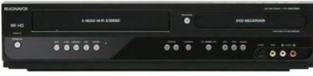 Magnavox ZV457MG9 Dual Deck DVD/VCR Combo with Built-in Tuner, 480P progressive scan video output producing high resolution, sharper images, DVD-R/RW recording on either TV tuner or auxillary input source, DVD video, DVD-R/RW, video/audio CD, CD-R/RW, MP3, JPEG and Kodak Picture CD playback, Built-in ATSC tuner receives digital TV broadcasts without a separate set-top box, 4 head VCR with Hi-Fi sound (ZV-457MG9 ZV 457MG9)