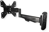 Crimson A34 Articulating Arm Wall Mount, 3" Roll side to side, 2.18" - 55 mm Depth from wall, 20.7" - 526 mm Max extension, 15°/-5° Tilt, 180° Pivot, 30 lbs Weight capacity, Fits most TV's from 13" to 34", Fits all VESA mounting patterns up to 200 x 200 mm, Wall mount, Scratch resistant epoxy powder coat finish, UPC 815885012990 (A34 A-34 A 34) 