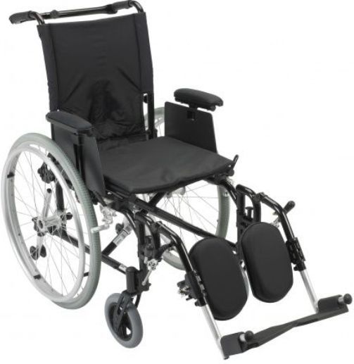 Drive Medical AK516ADA-AELR Cougar Ultra Lightweight Rehab Wheelchair, Elevating Leg Rests, 16
