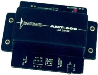 Louroe Electronics AMT-600 Audio Over Fiber Line Driver, 12Vdc power transformer included, 400 Hz to 10 kHz Frequency Response, 600 ohm balanced line Output impedance, Adjustment for level control of microphone output (AMT-600 AMT 600 AMT600 AMT)