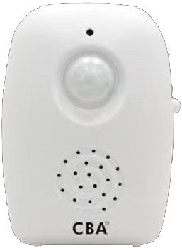 CBA AS-1511 Auto Voice Reminder, Plays a custom user recorded message when sensor is activated, Record custom message up to 15 seconds, Adjustable volume, Battery life up to 2 months, For indoor motion alerts only; Dimensions 2.95