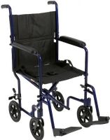 Drive Medical ATC17-BL Lightweight Transport Wheelchair, 17" Seat, Blue Frame, Black Upholstery, 4 Number of Wheels, 8" Casters, 8" Rear Wheels, 9" Closed Width, 10" Armrest Length, 18" Back of Chair Height, 27" Armrest to Floor Height, 8" Seat to Armrest Height, 19" Seat to Floor Height , 16" Depth of Seat Upholstery, 33" x 9" x 39.5" Folded Dimensions, 14" Width Between Armrest Pads, 16.5" Width Between Posts, 18.5" Width of Seat Upholstery, UPC 822383133614 (ATC17-BL ATC17 BL ATC17BL) 