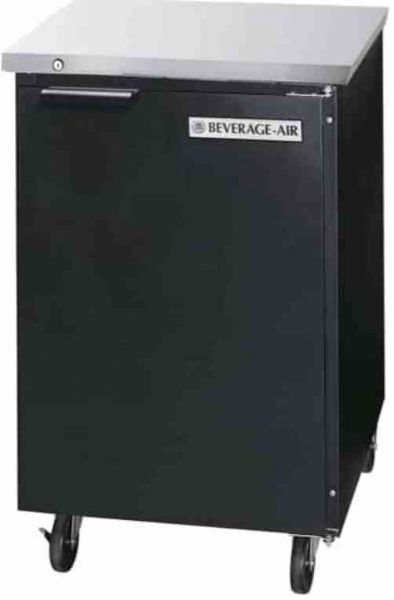Beverage Air BB24HC-1-F-B Black Food Rated Solid Door Back Bar Cooler - 24