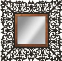 CBK Styles 103196 Scroll Metal Wall Mirror, Beautifully crafted intricate scroll metal frame, 34" square wall mirror, Finely detailed finishing touch for any room, UPC 738449253298 (103196 CBK103196 CBK-103196 CBK 103196)  
