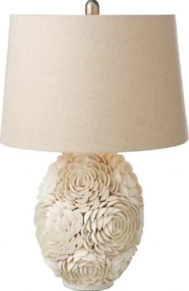 CBK Styles103508 White Clam Rose Shell Table Lamp, 60W Max, Set of 2, UPC 738449223659 (103508 CBK103508 CBK-103508 CBK 103508)