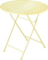 CBK Style 105684 Yellow Punch Pattern Table, Metal Material, Contemporary style, Round shape, UPC 738449251560 (105684 CBK105684 CBK-105684 CBK 105684) 