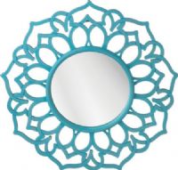 CBK Style 106130 Distressed Turquoise Round Wall Mirror, Symmetrical design, Round mirror Type, Set of 2, UPC 738449255056 (106130 CBK106130 CBK-106130 CBK 106130) 