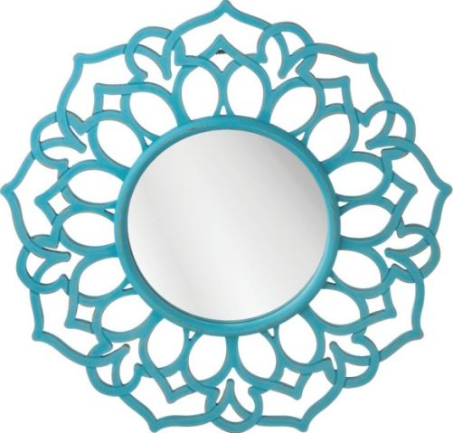 CBK Style106130 Distressed Turquoise Round Wall Mirror, Symmetrical design, Round mirror Type, Set of 2, UPC 738449255056 (106130 CBK106130 CBK-106130 CBK 106130)