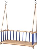 CBK Style 106190 Blue Hanging Porch Swing Bench, Mango Wood material, Rope, UPC 738449255971 (106190 CBK106190 CBK-106190 CBK 106190) 