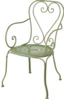 CBK Style 107051 Distressed Green Chair with Arms, Outdoor safe, Distressed finish, Set of 2, UPC 738449252437 (107051 CBK107051 CBK-107051 CBK 107051) 
