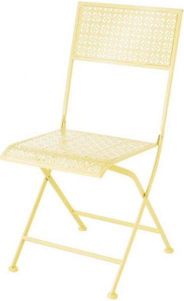 CBK Style 108032 Yellow Punched Pattern Folding Chair, UPC 738449257630 (108032 CBK108032 CBK-108032 CBK 108032)
