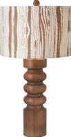 CBK Style 108264 Faux Bois Pattern Table Lamp, Wood Material, Solid Wood Fixture Material, Compact Fluorescent Bulb Type, In-Line Switch Type, 100W Max, Set of 2, UPC 738449264881 (108264 CBK108264 CBK 108264 CBK-108264) 