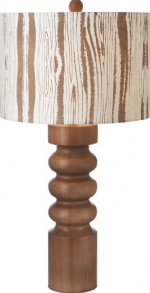 CBK Style 108264 Faux Bois Pattern Table Lamp, Wood Material, Solid Wood Fixture Material, Compact Fluorescent Bulb Type, In-Line Switch Type, 100W Max, Set of 2, UPC 738449264881 (108264 CBK108264 CBK 108264 CBK-108264)