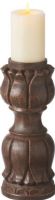 CBK Style 109935 Large Hand Carved Wooden Pillar Candle Holder, Set of 2, UPC 738449316474 (109935 CBK109935 CBK-109935 CBK 109935) 