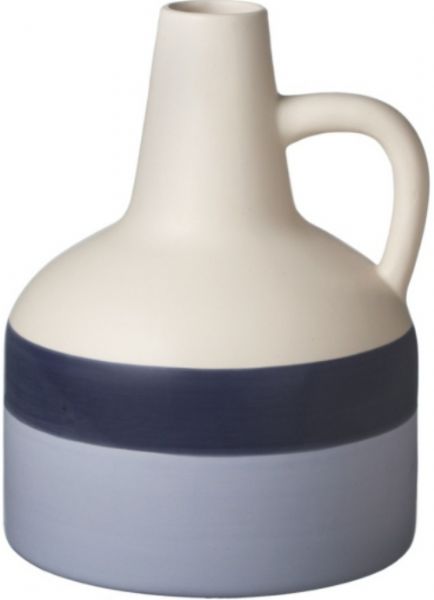 CBK Style 113245 Large Blue Striped Vase with Handle, Set of 2, UPC 738449368688 (113245 CBK113245 CBK-113245 CBK 113245)