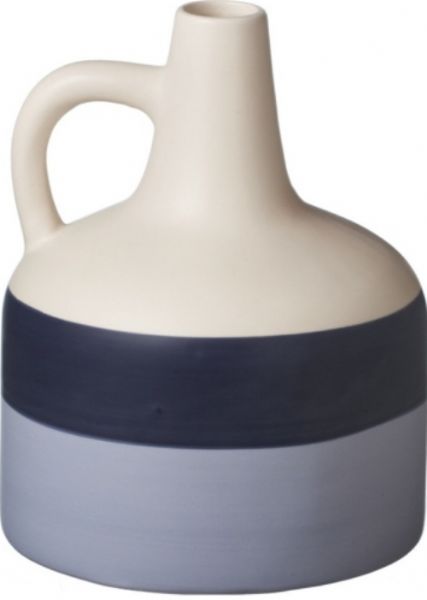CBK Style 113246 Small Blue Striped Vase with Handle, Set of 2, UPC 738449368695 (113246 CBK113246 CBK-113246 CBK 113246)