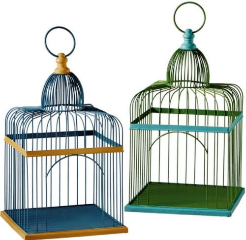 CBK Style 115833 Colorful Bird Cages, Set of 2, UPC 738449366905 (115833 CBK115833 CBK-115833 CBK 115833)