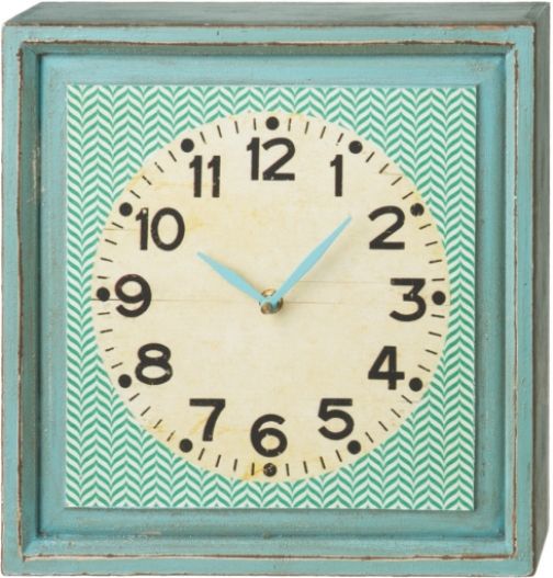 CBK Style 117238 Turquoise Zig-Zag Clock, UPC 738449358634 (117238 CBK117238 CBK-117238 CBK 117238)