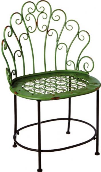 CBK Style 118034 Distressed Green Scroll Chair, UPC 738449374795 (118034 CBK118034 CBK-118034 CBK 118034)