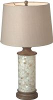 CBK Style 774526 Capiz Shell & Vintage Wash Table Lamp, 150w Max, Set of 2, UPC 738449774526 (774526 CBK774526 CBK-774526 CBK 774526) 