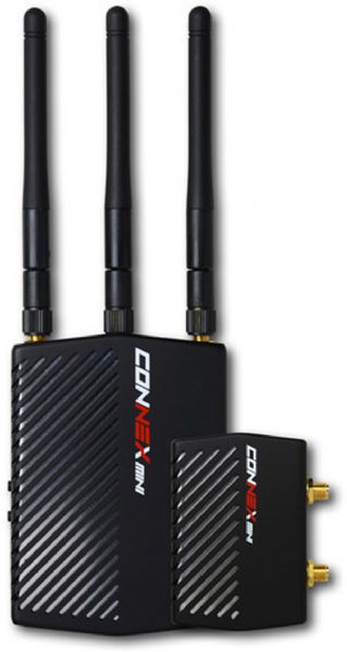 Amimon CONNEX Wireless Mini HD Video Link for UAVs; True full HD 1080P at 60fps; Up to 1500ft range (LoS); Zero latency, real-time video; Extremely resilient 5GHz, encrypted link; Automatic and Manual frequency selection; Built-in OSD view (CANBUS and MAVLink Telemetry); Gimbal control over Futaba S.Bus and PPM; Multicast up to four ground receivers; Android and Windows based management App; UPC 814114020218 (AmimonCONNEX Amimon CONNEX Amimon-CONNEX)