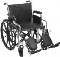 Drive Medical CS20DDA-ELR Chrome Sport Wheelchair, Detachable Desk Arms, Elevating Leg Rests, 20" Seat, 4 Number of Wheels, 10" Armrest Length, 8" Casters, 27.5" Armrest to Floor Height, 16" Back of Chair Height, 12.5" Closed Width, 24" x 1" Rear Wheels, 16" Seat Depth, 20" Seat Width, 8" Seat to Armrest Height, 17.5"-19.5" Seat to Floor Height, 42" x 12.5" x 36" Folded Dimensions, UPC 822383231464 (CS20DDA-ELR CS20DDA ELR CS20DDAELR) 