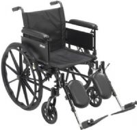Drive Medical CX416ADFA-ELR Cruiser X4 Lightweight Dual Axle Wheelchair with Adjustable Detachable Arms, Full Arms, Elevating Leg Rests, 16" Seat, 4 Number of Wheels, 12" Closed Width, 16"-17.5" Back of Chair Height, 43" x 12" x 36" Folded Dimensions, 16"-18" Seat Depth, 16" Seat Width, 17"-19" Seat to Floor Height, 43" Overall Length with Riggings, 300 lbs Product Weight Capacity, UPC 822383528311 (CX416ADFA-ELR CX416ADFA ELR CX416ADFAELR) 
