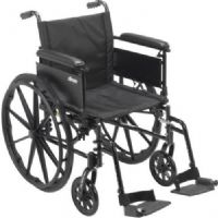 Drive Medical CX416ADFA-SF Cruiser X4 Lightweight Dual Axle Wheelchair with Adjustable Detachable Arms, Full Arms, Swing Away Footrests, 16" Seat, 4 Number of Wheels, 12" Closed Width, 16"-17.5" Back of Chair Height, 43" x 12" x 36" Folded Dimensions, 16"-18" Seat Depth, 16" Seat Width, 17"-19" Seat to Floor Height, 300 lbs Product Weight Capacity, 43" Overall Length with Riggings, UPC 822383528304 (CX416ADFA-SF CX416ADFA SF CX416ADFASF) 