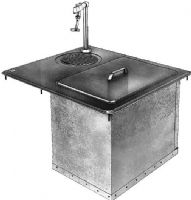 Delfield 204P Drop In Ice and Water Station - 13.50" tall pitcher filler, 45 lb. Ice Capacity, Drop In Installation, 1 Number of Faucets, Push Back Style, Water Stations, 1/2" Water Inlet Size, 21" Cutout Width, 17.75" Cutout Depth, UPC 400010737345 (204P DELFIELD204P DELFIELD-204P DELFIELD 204P)  