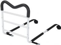 Drive Medical 1222P M-Rail Home Bed Assist Handle With Pouch; Designed to provide support when getting into and out of bed and when moving from a lying position to a sitting position; M shape allows for multiple hand positions to accommodate any user; Multiple crossbars creates easy grip for any height use; Easy, quick assembly; UPC 822383543451 (DRIVEMEDICAL1222P DRIVE MEDICAL 1222P M-RAIL HOME BED ASSIST HANDLE POUCH) 