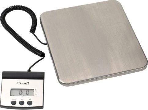 Escali 100S Granda Platform Scale, 220 lb or 100 Kg Capacity, 2 ounce or 0.05 Kg increments Accurately measures, Metal, plastic, electronic Materials, Large platform for weighing heavy objects, Wired remote display with three easy operating keys, UPC 857817000507 (ESCALI100S ESCALI-100S ESCALI 100S)