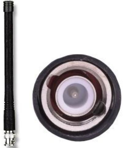 Antenex Laird EXB150BN SMA/Female Tuf Duck Antenna, VHF Band, 150-162MHz Frequency, Unity Gain, Vertical Polarization, 50 ohms Nominal Impedance, 1.5:1 Max VSWR at Resonance, 50W RF Power Handling, BNC/male Connector, 5.95-6.5