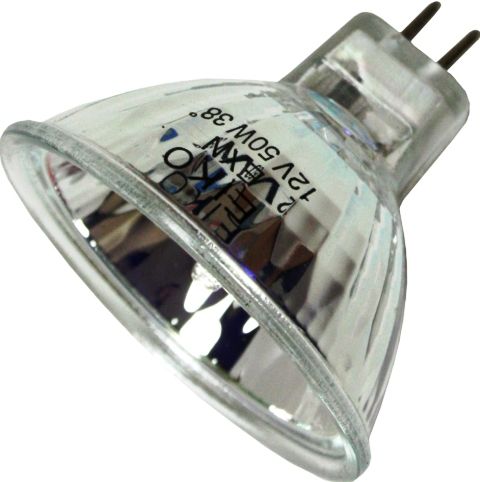 Eiko EXN model 15042 Halogen Light Bulb, 12 Volts, 50 Watts, C-8 Filament, 1.77/45.0 MOL in/mm, 2.00/50.8 MOD in/mm, 4000 Average Life, MR16 Bulb, GU5.3 Base, Dichroic Reflector Special Description, 50 Watts Amps, 3000 Color Temperature degrees of Kelvin, 38 Use Display Type, 1800 Approx Initial Max Beam CP , 38 Beam Angle, Flood Beam Description, UPC 031293150424 (15042 EXN EIKO15042 EIKO-15042 EIKO 15042)