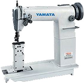 Yamata FY820 Double Needle Post-bed Lockstith Machine, From medium to heavy thick materials Materials to be sewn, No. of Needle: 2, 1.2mm (distance between needles), Max. Sewing Speed 3,000 s.p.m., Max. Stitch Length 0-4mm, Needle Bar Stroke 33.4 mm., Press Foot Lift 7.2-10mm; TT-810 Table Stand and DOL12H Motor Sold Separately (FY-820 FY 820 F-Y820 Feiyue)