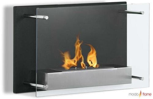 Moda Flame GF101300 Epila Wall Mounted Ethanol Fireplace, Finish: Black, Burner: 1 x 1.5 Liter Dual Layer Burner made of 430 Stainless Steel, BTU: 6,000; Flame 12 - 14 High, Burn Time: Approximately 6-8 Hours, Dimensions: 23.6W x 15.75H x 8.74D Inches / 60W x 40H x 22.2D cm, Weight: 20.9 lbs / 9.5 kg, UPC 799928942812 (GF101300 GF101-300 GF-101300)