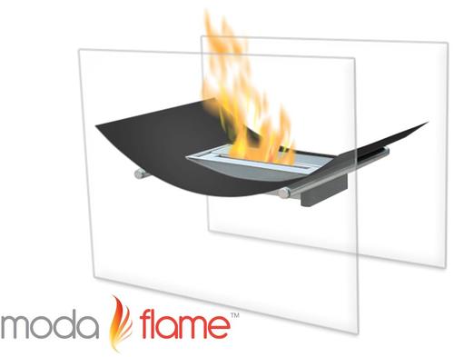 Moda Flame GF201700BK Sienna Free Standing Indoor Outdoor Firepit Bio Ethanol Fireplace Black; 1 x 1.5 Liter Dual Layer Burner made of 430 Stainless Steel; BTU: 6,000; Flame 12 - 14