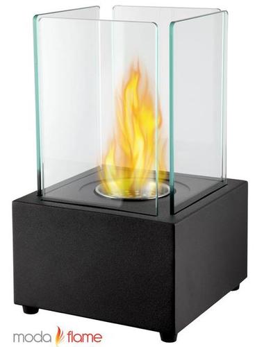 Moda Flame GF301600BK Pavilion Tabletop Firepit Bio Ethanol Fireplace in Black, Finish: Black, Burner: 1 x 0.5 Liter Cylinder Burner made of 430 Stainless Steel, BTU: 4,000; Flame 7 - 12