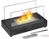 Moda Flame GF301801BK Vigo Ventless Tabletop Bio Ethanol Fireplace in Black, Black Finish, 1 x .6 Liter Dual Layer Burner made of 430 Stainless Steel, 3,900; Flame 7 - 12" High, 2 - 3 Hour Burn Time Approximately, Tabletop Fireplace Type, Ethanol Fireplace Fuel, Indoor / Outdoor Use, 13.97W x  8H x 7D inches / 35.5W x 20.5H x 18D cm Dimensions, 6.6 lbs / 3 kg, Weight, UPC 799928943000 (GF301801BK GF301801-BK GF-301801BK) 