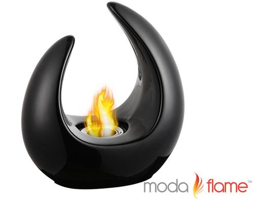Moda Flame GF304500BK Pinto Tabletop Bio-Ethanol Fireplace Black, Black Finish, 70 ml (2.4 oz) Cup Burner, 1,400 BTU Output, Flame 5 - 7