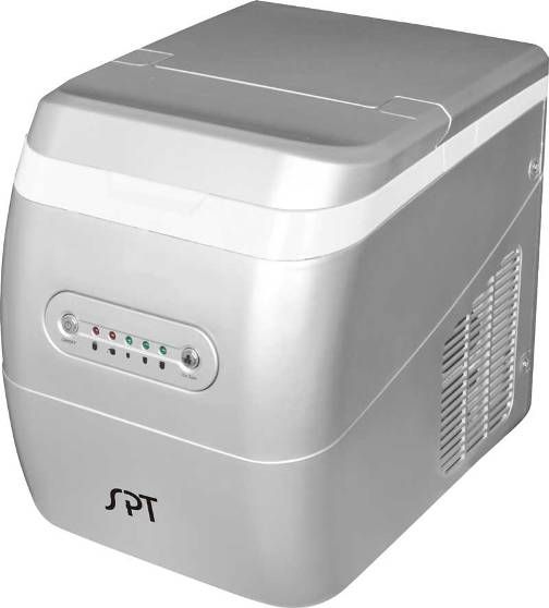 Sunpentown IM-123S Portable Ice Maker, 3 ice cube size selections, Small and compact, Fast ice making, Removable ice basket, 1.5 lbs ice storage capacity, Makes up to 26lbs of ice per day, 1.8L water tank capacity, 110-120V / 60Hz Voltage, 140W Power, Freestanding application, Automatic micro-computer control, No drain required, Ice scoop included, UPC 876840011922 (IM123S IM-123S IM 123S IM123 IM-123 IM 123)