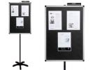 Justick JX-600 Black, Xcu aluminium frame with stand; A mobile display board ideal for lobbies, directional information and point of sale, where quick display technology is required. Premium aluminium frame mounted on a high quality collapsable stand; UPC 6009832630144 (JX-600 JX-600) 