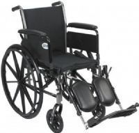 Drive Medical K316DFA-ELR Cruiser III Light Weight Wheelchair with Flip Back Removable Arms, Full Arms, Elevating Leg Rests, 16" Seat, 4 Number of Wheels, 14" Armrest Length, 27.5" Armrest to Floor Height, 16" Back of Chair Height, 8" Casters, 12" Closed Width, 24" x 1" Rear Wheels, 16"-18" Seat Depth, 16" Seat Width, 8" Seat to Armrest Height, 17.5"-19.5" Seat to Floor Height, 15.5"-18.5" Seat to Foot Deck, UPC 822383133867 (K316DFA-ELR K316DFA ELR K316DFAELR) 