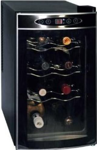 Koolatron WC08 Countertop Wine Cooler, 8-Bottle, Digital control panel with LCD display, Adjustable temperature, Glass door, Interior light, Removable shelves, Adjustable feet for leveling, Thermoelectric system for vibration- and noise-free cooling (WC08 WC-08 WC 08)